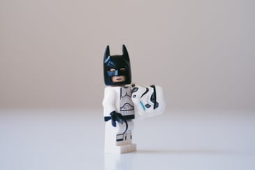 Lego Batman disguised as Lego Stormtrooper