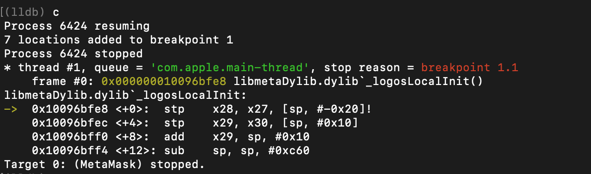 Debugging the backdoor code